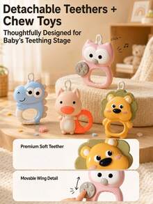 Remote Control Baby Crib Mobile With Projection, Rotating Educational Hanging Bell Toy, Suitable For 0-6 Months Newborn Early Learning, Baby Supplies, Sensory Toy, Baby Rattle, Baby Crib Mobile, Baby Toy, Newborn Essentials, Newborn Essentials, Baby Essentials - Multicolor - View 4