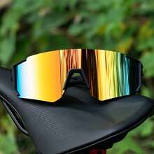 Unisex Full Frame Fashion Glasses, Reflective Lens Decorative Eyewear, Suitable For Driving, Cycling, Traveling, Beach Vacation, Daily Wear - Multicolor - View 11