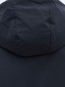 1 buah Jaket Pria Hitam Berkerudung dengan Tali Serut, Lengan Panjang, Desain Saku Resleting, Gaya Sporty Minimalis, Dapat Dicuci dengan Mesin, Cocok untuk Jalan-jalan di Kota, Pinggiran Kota, dan Perjalanan Harian - Hitam - View 9
