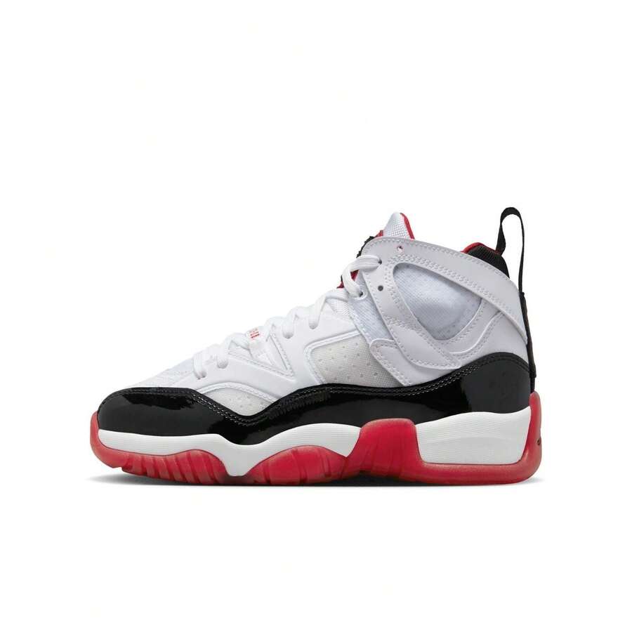 Nike Jordan Jumpman Two Trey GS Kids' Basketball Sneakers - White/gym Red/black - View 1