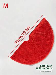 Plush Christmas Tree Skirt (Available In Multiple Sizes), Christmas Tree Floor Mat, Christmas Tree Decoration, Christmas Decor Supplies, Festive Atmosphere Prop, Christmas Decorations For Home, Christmas Home Decor - Multicolor - View 10