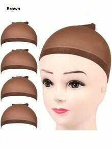 2pcs Wig Cap, High Elasticity, Women's Hair Net Wig Net, Elastic Mesh, Closed Hair Net Wig Cap, Elastic Nylon Wig Cap, Unisex Wig Cap, Suitable For Party, Cosplay, Wig Tools, Hair Accessories, Hair Styling Tools - Multicolor - View 8