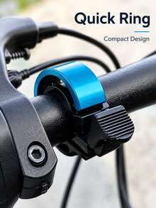 Lightweight Mini Hidden Bicycle Handlebar Bell, High Decibel Crisp Sound Bicycle Warning Bell, Portable Fashion Cycling Replacement Part, Quick Installation Design, Suitable For Mountain Bikes, Folding Bikes - Multicolor - View 4
