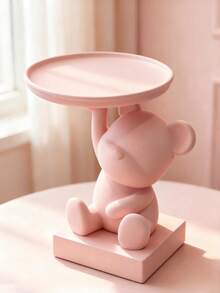 1pc Cute Bear Shaped Jewelry Storage Tray, Multi-Color Options, Small Item Organizer, Desktop Decor, Not For Food Contact, Please Refer To Size Chart For Actual Dimensions - 1 Pc - View 14