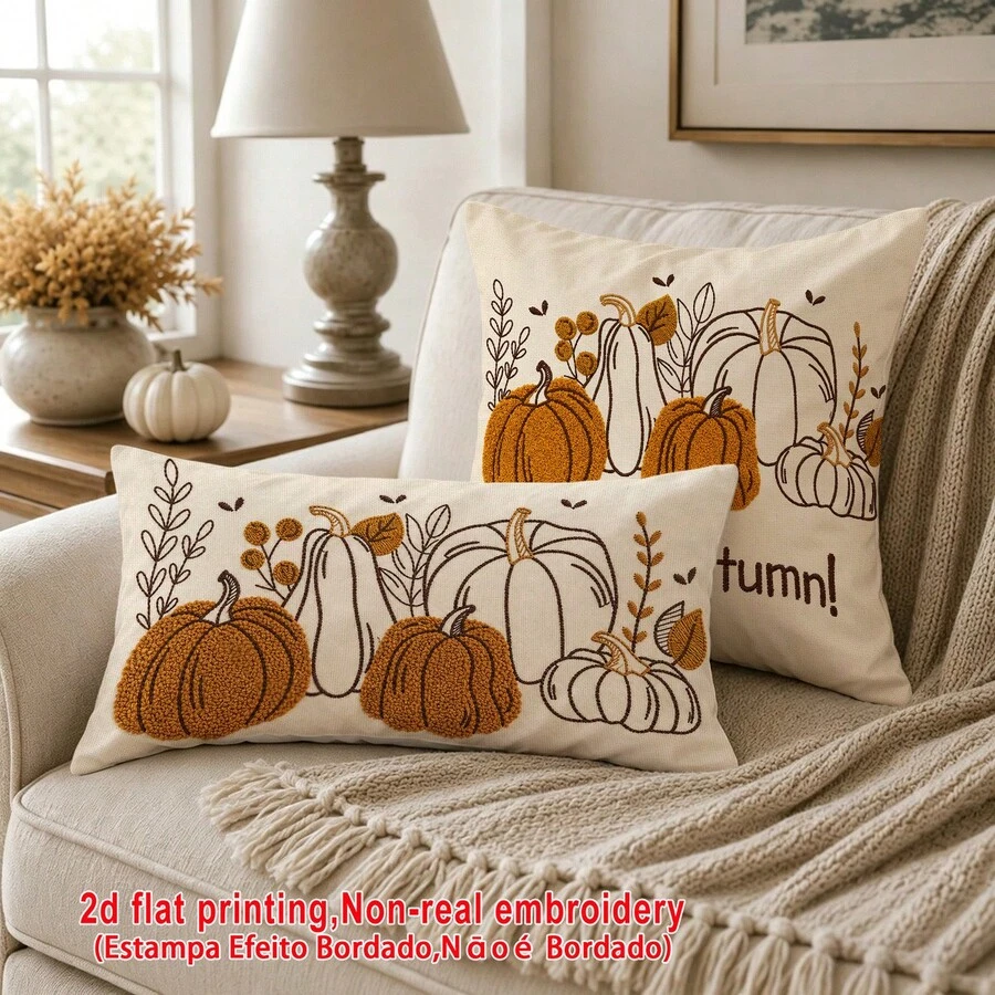 1件 Hello Autumn 線條藝術南瓜仿刺繡枕套,田園鄉村秋季感恩節輕量聚酯纖維單面印花靠墊套,可手洗、機洗、乾洗,拉鍊封口,適用於居家、沙發、床、臥室、客廳、咖啡廳、展覽廳,裝飾枕套,節日派對裝飾 - 芥末黃 - 查看 1