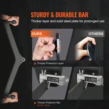 LAT Pulldown Attachment, Cable Machine Rowing V-Bar Attachment, Tricep Pull Down Bar, Back Strength Training Rubber Coated Handle Grip, Bicep Curl Tricep Lat Pulldown Bar For Home Gym Fitness - Middle Inside Handle - View 2