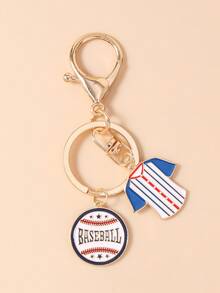 1pc New Fashion Design Exquisite Baseball Glove Clothing Keychain Keyring Letter Baseball Jersey Women's Daily Key Ring Bag Pendant - Multicolor - View 17