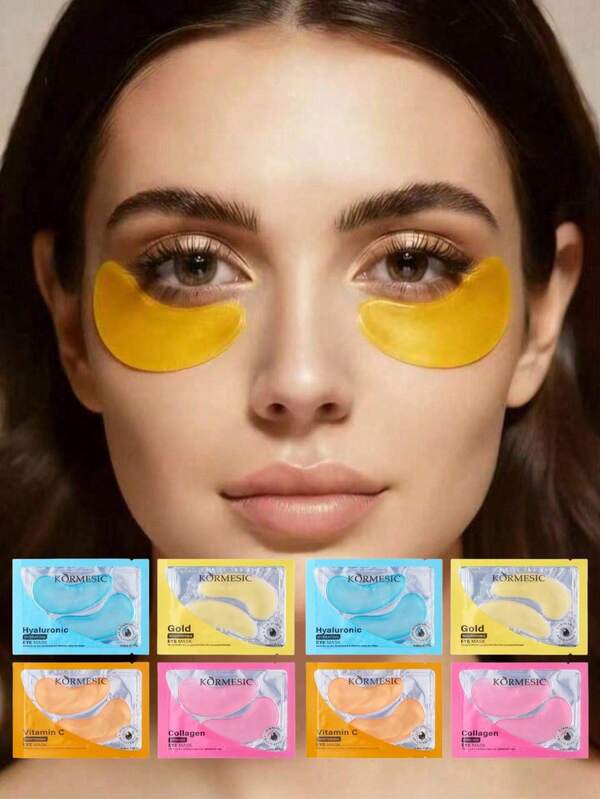 10/6/2pcs Reusable Silicone Eye Patches, Soft And Flexible Under Eye Masks, 4 Colors Available