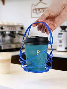 Colorful Multi-Function Non-Slip Silicone Coaster Set, Suitable For Cup Holders And Storage, Breathable Mesh Bag With Durable Pull Ring, Suitable For Kitchen And Outdoor Use, Suitable For Drinkers And Picnickers, Perfect Holiday Gift For Outdoor Enthusiasts. - Multicolor - View 2