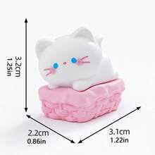 5pcs Creative Cute Spring Cat Car Desktop Ornament DIY Car Interior Office Desk Computer Screen Decor Accessories Holiday Gift - Spring Kitten - View 6