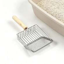 Cat Litter Scoop Fine Hole Stainless Steel Specialized Shovel For Cat Litter Tofu Litter Large Metal 2-In-1 Mineral Litter Tool - View 3