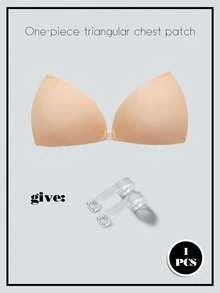1pc Women's Triangle Self-Adhesive Bra, Invisible Cup Design, Seamless Comfortable Detachable Halter Neck Multi-Function Lingerie, Suitable For Backless Dress - Multi-color - View 9
