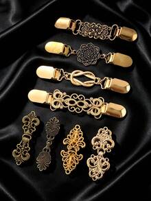 Yanxyad Retro Sweater Clips For Cardigans, Vintage Cinch Clip For Dresses, Variety Of Styles Dress Clip Back Of Shirts Cinches Shawl Clips - Multicolor - View 1