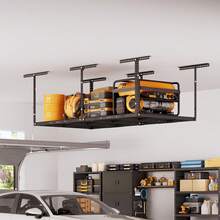 Overhead Ceiling Storage Rack, Height‑Adjustable Structure With Heavy‑Duty Load Capacity, Versatile Organizer For Household Storage Space - Hammertone - View 2