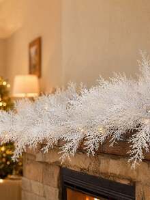 20pcs/Set Artificial White Pine Branches, DIY Realistic Flexible Faux Pine Needle Plant Stems, Suitable For Christmas Tree/Wreath Decoration, Christmas Tabletop, Vase Filler, Centerpiece, Fireplace, Holiday, Wedding, Party Decor - Multicolor - View 6
