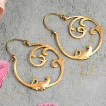 Fashionable Women's Hoop Earrings, Hollow Design, Elegant Jewelry Accessory For Parties - Gold - View 1