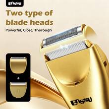 ENSSU Alat Cukur Rambut Tubuh Multifungsi Pria 2-in-1 Emas, Baterai Isi Ulang 600mAh, Alat Cukur Listrik 6-in-1 dengan Alas Pengisi Daya, Pengisian Cepat USB, Waktu Penggunaan 60 Menit, Alat Cukur Rambut Tanpa Kabel untuk Mencukur Jenggot dan Rambut Tubuh - alat cukur - View 5