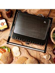 CAMRY Electric Grill, Indoor BBQ Grill, Contact Grill - Non-Stick Plates, Thermostat Control, Compact Design - EU E Type Plug(220-240V) - View 5