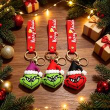 The Grinch 1pc Christmas Keychain Pendant, Christmas Tree Decoration, Car Keychain, Claw Machine Gift, Cake Decor, Bag Charm, Christmas Gift - Multicolor - View 10