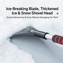 Retractable Car Snow Scraper And Ice Scraper, Dual-Purpose Winter Snow Brush And Ice Scraper, Detachable Design - Space-Saving Storage, Quick Snow Removal Without Damaging Car Paint, Perfect For Cars, Trucks, SUVs, RVs And Boats, Solves Snow Removal Hassle, Great Winter Gift Choice For Friends - A - View 7
