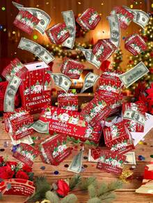 Christmas Jumping Box, Merry Christmas Creative Gift Box, Surprise Money Box With Pop-Up Effect, Christmas Gift Money Box, Surprise Box, Reusable. Includes Glitter + Gift Bag. Christmas Box - Multi-color - View 3