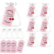 Set Gantungan Kunci Resin Imitasi Ceri 12 Buah/Set, Termasuk 12 buah Label Terima Kasih Warna Pink, 12 buah Kantong Organza, dan 12 buah Gantungan Kunci Ceri, Cocok untuk Kemasan Hadiah, Dekorasi Pesta, dan Suvenir Acara. - MultiWarna - View 8