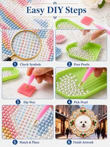 可客製化 DIY 3D 珍珠狗聖誕掛飾，鑽石畫掛飾捕光器，手工藝品套件，適用於居家、汽車、窗戶，送給女性寵物愛好者的個性化生日節日禮物 - 彩色 - 查看 7
