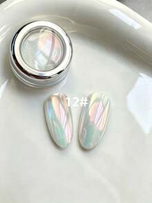 Holographic Nail Powder, Ultra-Fine Mirror Effect Aurora Pigment, Color-Changing Nail Art Powder Sunset Aurora - Multicolor - View 14
