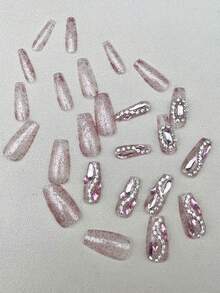 12入 Y2K 閃亮水鑽芭蕾美甲貼紙，適合女性，美甲用品 - 彩色 - 查看 7