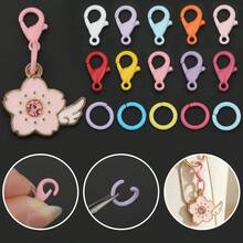 120pcs DIY Keychain Making Parts Random Mixed Colors Include 40pcs Lobster Clasp + 80pcs Jump Rings, Zinc Alloy Spring Clasp Hook Connector Suitable For Braided DIY Keychain Pet Collar Connector Open Connection Ring Bag Charm Keychain Accessories Making Materials DIY Keychain Accessories Making - Lobster Buckle & Jump Ring - View 1