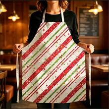 1pc Christmas Red Macaron Polka Dot Christmas Print Apron - Sleeveless Design, Durable And Comfortable Fit, Featuring Colorful Macaron Polka Dots And MERRY CHRISTMAS Text Pattern, Suitable For Cooking, Baking And Home Cleaning, Household Cleaning, Housework Apron, Hand-Painted Gardening Apron, Fun Holiday Gift - Red - View 7