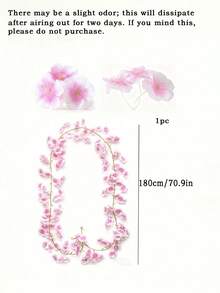 5 dây hoa giả hoa anh đào 70 inch bằng lụa treo, phù hợp trang trí phông nền tường đám cưới, tiệc, phòng, phong cách Nhật Bản, dùng trong nhà và ngoài trời, quà sinh nhật, trang trí đám cưới, tiệc và lễ hội - Hồng - Xem 8