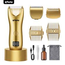 ENSSU Alat Cukur Rambut Tubuh Multifungsi Pria 2-in-1 Emas, Baterai Isi Ulang 600mAh, Alat Cukur Listrik 6-in-1 dengan Alas Pengisi Daya, Pengisian Cepat USB, Waktu Penggunaan 60 Menit, Alat Cukur Rambut Tanpa Kabel untuk Mencukur Jenggot dan Rambut Tubuh - alat cukur - View 10