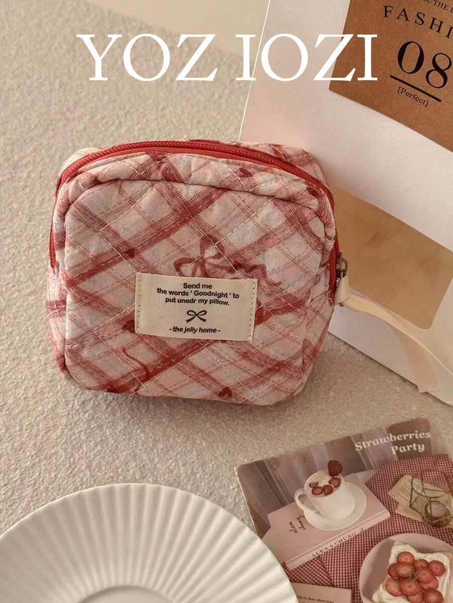 Japanese & Korean Style Niche Design Ins-Style Striped Bowknot Small Storage Pouch Coin Purse Lightweight Hanging Accessory Fashionable Personalized Bag - Multicolor - View 1