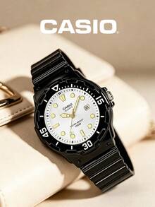 Casio Women's Sporty Analog Quartz Watch, Black Resin Case, White Dial, Rotating Bezel, Date Window, Suitable For Beach, Surfing, And Vacation Gift - one-size - View 5