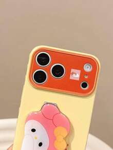 SANRIO Cartoon Lying Stand Kuluomi Hello Kitty Simple Girly Style Phone Case For Phone 18 Pro Max/17 Pro Max/17 Pro/17/16 Pro/16/16 Pro Max/15 Pro/15 Pro Max/14 Pro/14 Pro Max/14/13 Pro Max/13 Pro/13/12 Pro Max/11/11 Pro Max, Shockproof IMD Craft, Unique Design, Smooth Texture, Popular Holiday And Birthday Gift - Multicolor - View 4