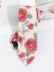 1PC Men's Casual Floral Pattern Tie Suitable For Holiday Party Wedding Matching - Multi-color-d - View 1