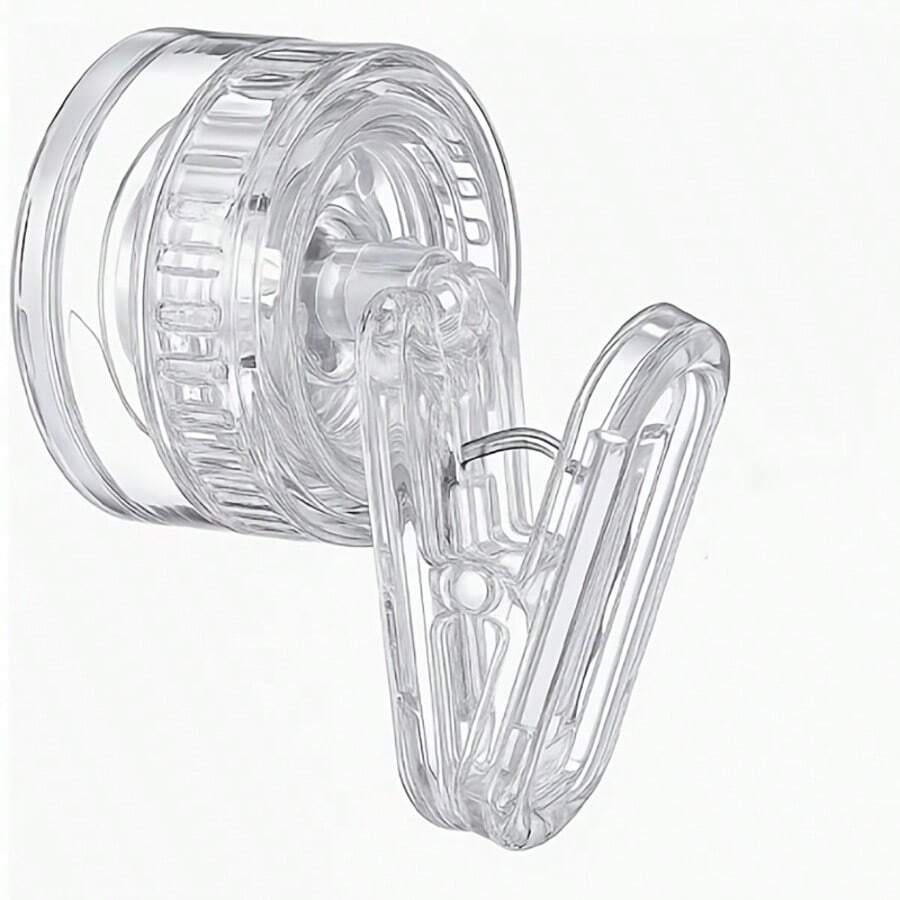 1pc Rotating Suction Cup Storage Rack, No-Drill Markless Clip, Can Hang Gloves And Towels, Laundry Design, High Load-Bearing Hook Clip Rack, Multi-Function Hook - Multicolor - View 1
