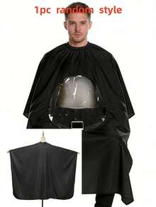 1pc High-Quality Anti-Static Hairdressing Cape, Made Of Non-Stick Fabric, Perfect For Precise Haircutting. Tailored For Barbers And Stylists, Featuring Transparent Design And Premium Materials, Ideal For Hair Salon Use - Multicolor - View 10
