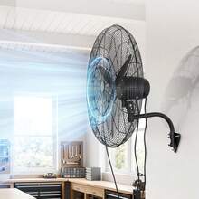 Wall Mount Fan, 30 In Wall Mounted Hanging Fan With Oscillating & Mist, IP44-Rated, 3-Speed, Powerful Air Reach, Mechanical Control, Long Airflow For Industry, Commercial, Garage, Workshop, Gym - 30 in - View 1