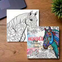 Horse Coloring Book: Relaxing Coloring Book For Adults - 24 Illustrations, High-Quality Images, Perfect Gift For Christmas, Halloween, Birthday, Relaxing Emotions, Painting Enthusiasts - Multiple Styles - View 3