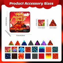 3D DIY Creative Magnetic Tiles, Colorful Theme Children's Magnetic Building Blocks Gift Set, Easily Assemble Multiple 3D Shapes, Early Education Intellectual Development And Hands-On Thinking, Suitable For Parent-Child Interactive Role-Playing Games, Exquisite Gift Box, Suitable For Boys And Girls, Premium Children's Birthday Gift, Holiday Party Gift - Multicolor - View 9