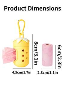 PVC Dispenser/1 Box + 120 Garbage Bags/1 Box/120 Garbage Bags. This Portable Stroller Garbage Bag Dispenser Storage Box Uses Thickened, Scented Printed Plastic Bags, Suitable For Outdoor Travel, Strollers, Cars And Home Use. Also Suitable For Pets. - Multicolor - View 4