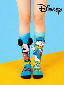 1 Pair Disney Kids Mid-Calf Socks 3D Cute Donald Duck Mickey Mouse Socks, Fun Christmas Gift For Autumn/Winter - Multicolor - View 7