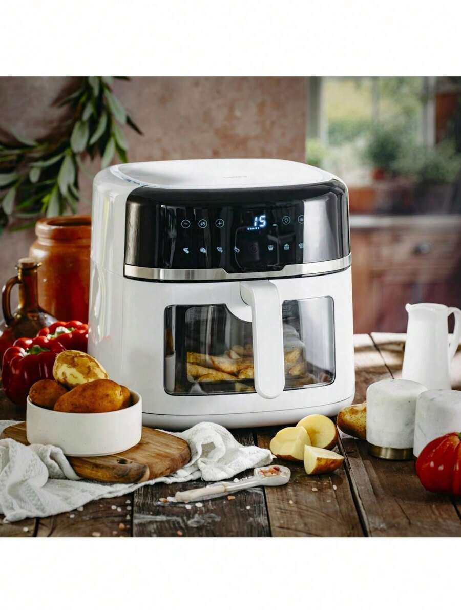 CAMRY Air Fryer, Oil-Free Fryer, Digital Air Fryer - Adjustable Temperature, LED Display, Removable Basket - EU E Type Plug(220-240V) - View 1