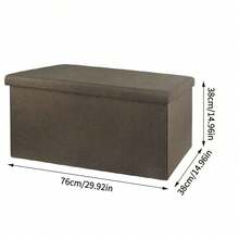 Folding Storage Ottoman Bench, Large Storage Capacity Storage Bench,Linen Fabric Storage Footstool, Multifunctional Foldable Chest Box, Easy Assembly,Padded Seat Stool For Bedroom Living Room Hallway, Space‑Saving Home Storage Organizer - Multicolor - View 21