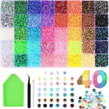 Assorted Color Jelly AB Rhinestones, Non-Hot Fix Flat Back Gems For DIY Crafts, Cups, Fan Decorations, Graduation Cap Embellishments (12pcs/15pcs/20pcs/24pcs/28pcs/40pcs) - Multicolor - View 10