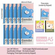 1pc Colorful Cover A5 Glue-Bound Notebook, Hot-Melt Glue Binding, Sturdy And Not Easy To Fall Out, Lined Pages, Smooth Writing, Student Classroom Notebook, Office Daily Record, Practice Book, Multi-Color Cover, Minimalist Soft Cover Notebook - Multicolor - View 10