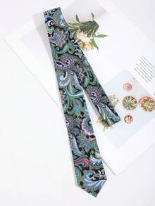 1PC Fashion Casual Men's Exquisite Paisley Pattern Tie, Comfortable Versatile Suitable For Daily Wear, Shopping, Business, Banquet, Party, Date - Multicolor - View 8