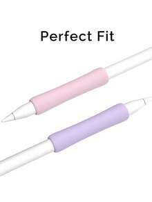 3pcs Silicone Material Compatible With Apple Pencil 1st/2nd Generation Universal Pen Grip Sleeve Soft Material Comfortable Grip - Multicolor - View 4